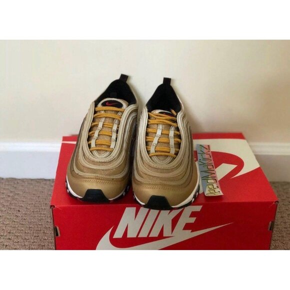Nike Air Max 97 OG QS Metallic Gold Womens 11us - Picture 3 of 4
